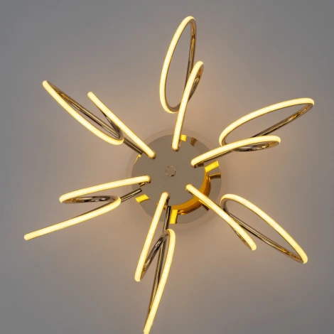 Потолочная люстра RGB на штанге Citilux Salma Smart CL224A162 (LED, 220V, голосовое управление, пульт управления, управление смартфоном, умный дом - Алиса, Маруся, Экосистема Сбер)