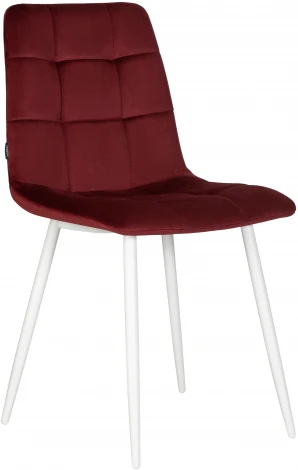 Стул обеденный CHILLY (Бордовый Holland 47, основание белое)