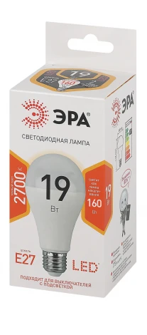 Лампочка светодиодная E27 19W ЭРА LED A65-19W-827-E27