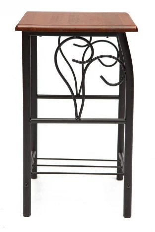 Тумба прикроватная PICCOLO черный/красный дуб (металл/гевея)