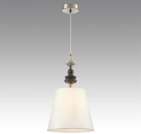 Подвесной светильник Lumion Kentuki 8283/1A никель/белый, металл/керамика/текстиль Е14 1*40W 220V