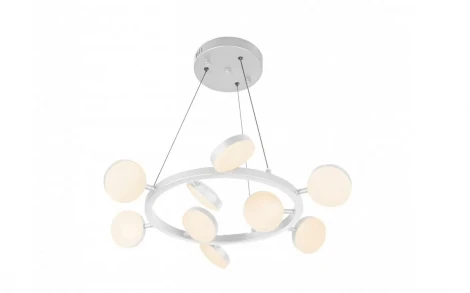 Подвесной светильник iLedex Totes FS-016-D9 63W WH (220V, пульт управления, на тросе, круглые)