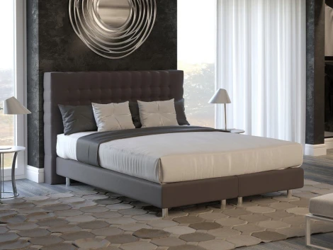 PROxSON Кровать Tallinn Boxspring Lift (Ткань: Велюр Monopoly Капучино (297)) 120x200