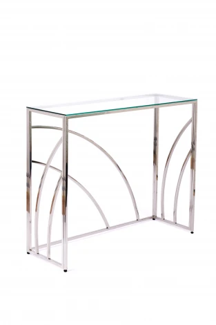 Консольный стол AllConsoles 2021-CC clear зеркальный хром