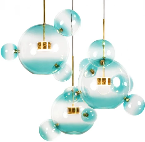 Подвесной светильник Loft It Bolle 2027-D3 Blue (LED, 220V, на проводе, шар, молекулы)