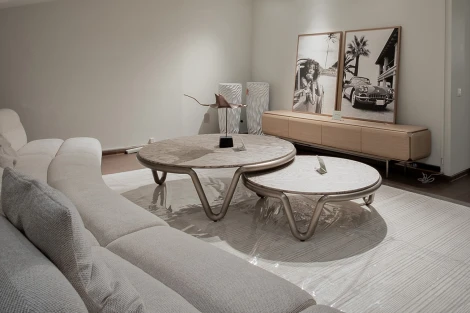 58DB-23401 Стол журнальный d110*32см Garda Decor