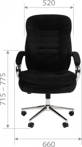 Компьютерное кресло CHAIRMAN HOME 795 (Металл,Пластик,Велюр/Черный)