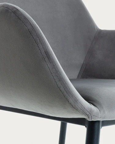 Обеденный стул La Forma (ex Julia Grup) Konna (Серый/ Сталь,Пена)