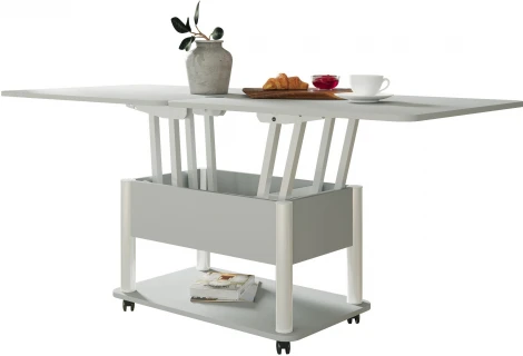 Стол-трансформер ГЗМИ Дебют 3, Серый/Ножки белые