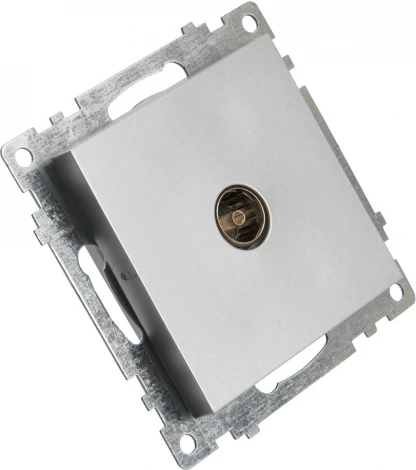 ТВ-розетка (серебро) Stekker Катрин 39586