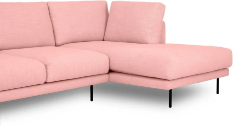 Диван Ricadi угловой ОГОГО (арт.727514), (Ткань,Рогожка/Розовый)