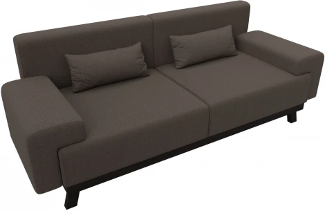 Диван кухонный прямой Мюнхен (Коричневый/Рогожка) Лига Диванов арт.122471