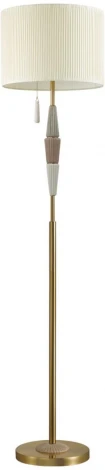 Торшер Odeon Light Latte 5403/1FA бронзовый/светло-коричневый/кремовый/металл/керамика/ткань E27 1*60W (220V, выключатель)