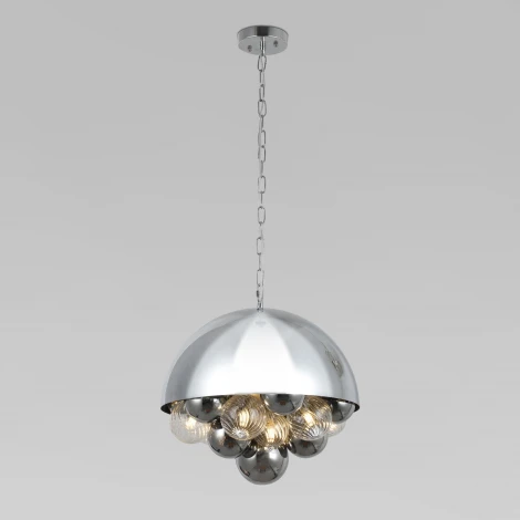 Подвесной светильник Wi-Fi Eurosvet Anait 30178 хром (220V, управление смартфоном, голосовое управление, умный дом - Minimir Home, Алиса, Маруся, Салют, на цепи)