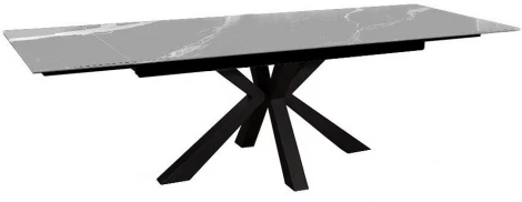 Стол DikLine SFE160 Керамика Серый мрамор/подстолье черное/опоры черные (2 уп.) арт.00-00074553