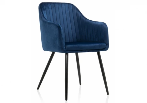 Обеденный стул на металлокаркасе Woodville Slam dark blue 11895