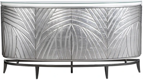 Комод серебристый с декором 182*41*97см Garda Decor арт.ART-2932
