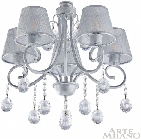 Потолочная люстра Arte Milano Amalfi-7146 337146/5 WT+SL (220V, подвески)