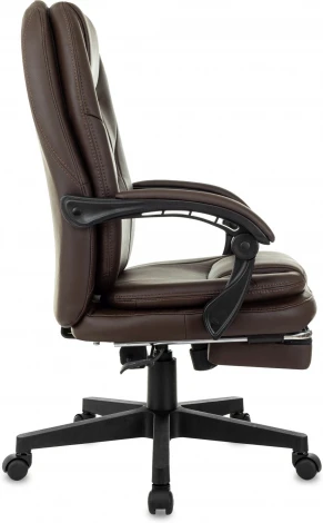 Кресло руководителя Бюрократ CH-868N-F коричневый эко.кожа крестов. пластик подст.для ног