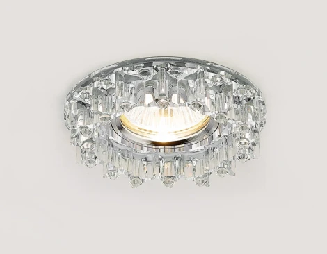Встраиваемый точечный светильник Ambrella Хрусталь Зеркальный K370 CH