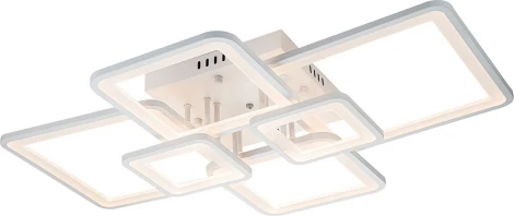 Потолочная люстра Escada Plain 10286/6 LED*154W White (ночной режим, 220V, пульт управления)