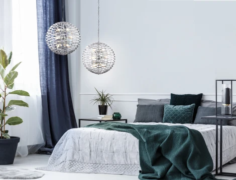 Подвесной светильник Maytoni Palla MOD092PL-12CH (220V, хрусталь, на цепи, шар)