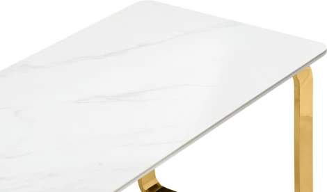 Керамический стол Селена 140 (Селена 4 140х80х77 белый мрамор / золото) Notta арт.571414
