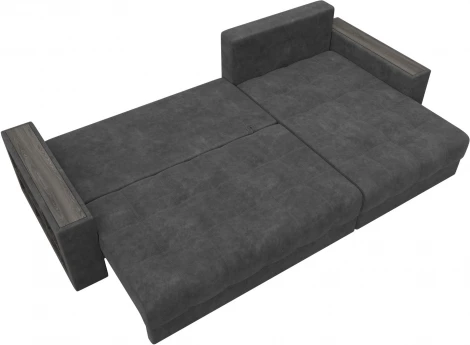 Диван угловой с декором и полкой Лига-050 НПБ Лига Диванов (Велюр) арт.128598