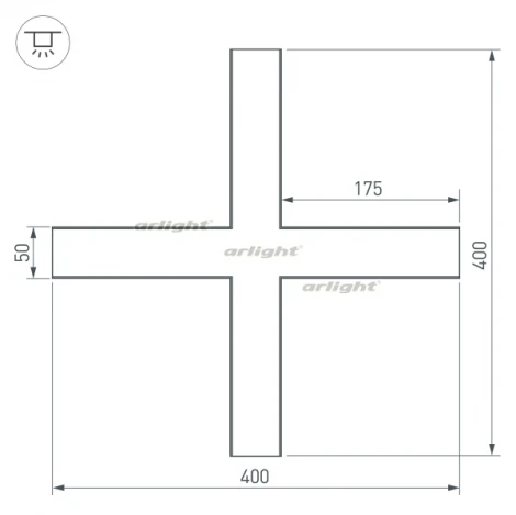 Крестовина SL-LINE-5035 (Металл) 030118 Arlight