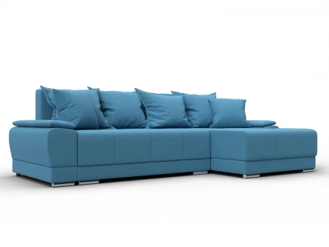 Диван угловой Лига-119 угол правый (ДСП,Брус,Фанера,ЛДС,Рогожка/Голубой) Лига Диванов 137087