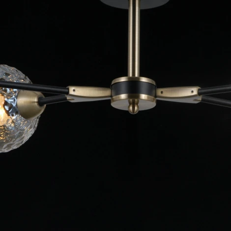 Потолочная люстра на штанге ILLUMICO IL0253-4CSQ-79 BK AB (220V)