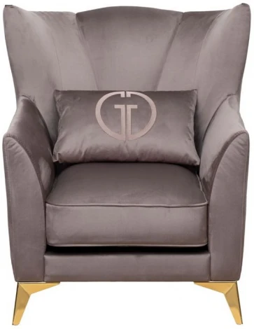 Кресло Garda Decor SIENA-К-2K-Colt017 (Золото/Серый)