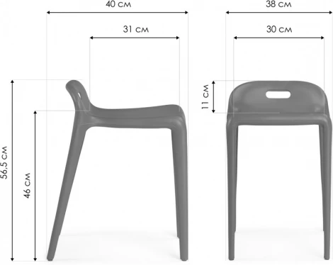 Табурет Беон (Беон черный) Woodville арт.578409