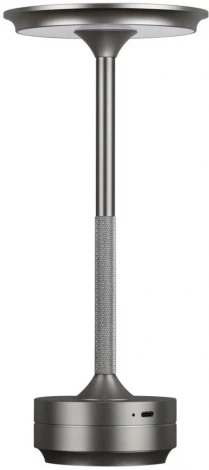 Настольная лампа с аккумулятором 5035/6TL никель/металл/акрил LED 6W 3000K-5700K 300Лм Odeon Light Tet-A-Tet (12V, диммер, сенсорный выключатель, круглые)