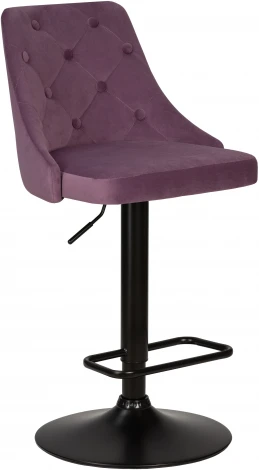 Стул барный DOBRIN JOSEPH BLACK (пудрово-сиреневый велюр (MJ9-52)) 5021_BlackBase-LM BLACK, цвет сиденья пудрово-сиреневый (MJ9-52), основания черный