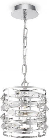 Подвесной светильник Maytoni Frontera MOD067PL-01CH (220V, хрусталь, на цепи, круглые)