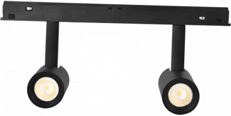 Трековый магнитный светильник 48V iLedex Vision48/22 SMART 4822-005-D34-16W-40DG-BK (регулировка яркости, управление смартфоном, умный дом - Алиса, круглые)