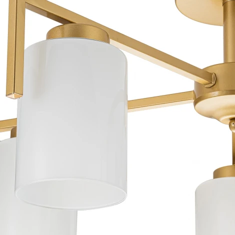 Потолочная люстра на штанге Escada Style 1142/5P Gold 5х60Вт E27, металл/стекло, золото (220V)