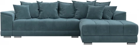 Диван угловой НордСтар правый угол (Бирюзовый/Велюр) Лига Диванов арт.121106