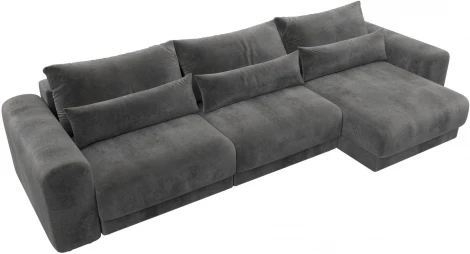 Диван угловой Лига-056 НПБ Лонг угол универсальный Лига Диванов (Велюр) арт.129166