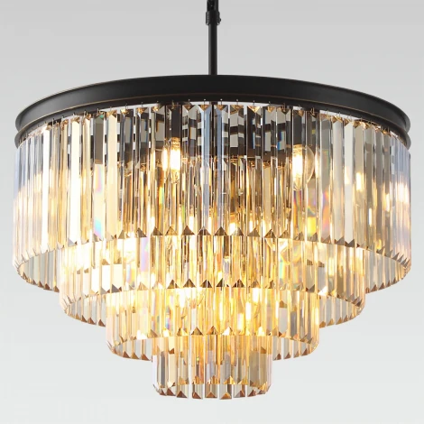 Подвесная люстра Citilux Мартин CL332142 (220V, хрусталь, на цепи, круглые)