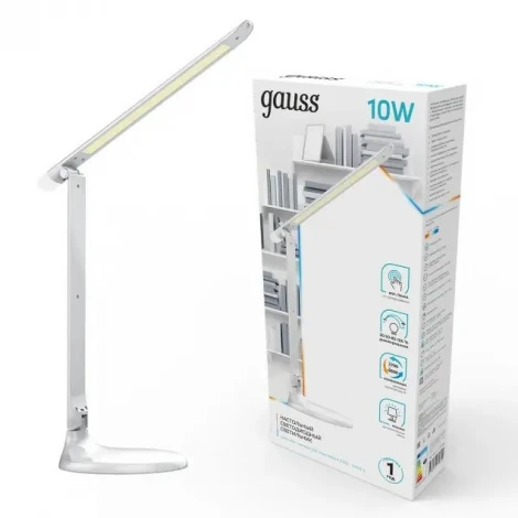 Интерьерная настольная лампа складываемая Gauss GT2041 (ночной режим, LED, 220V, диммер, сенсорный выключатель)
