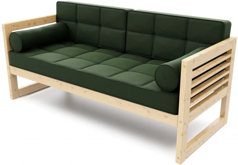 Диван Arsko прямой Сега Б сосна велюр зеленый