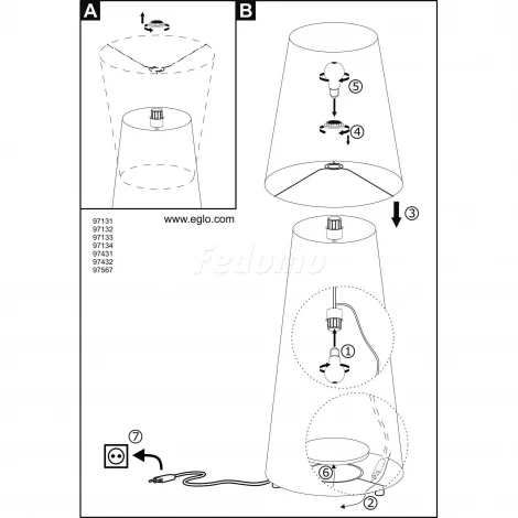 Интерьерная настольная лампа Eglo Carpara 97567