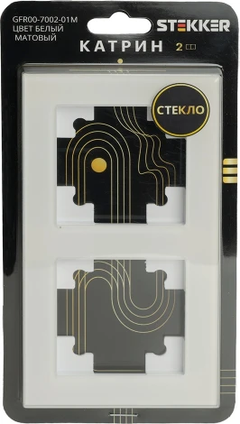 Рамка на 2 поста (белый) Stekker Катрин 49595
