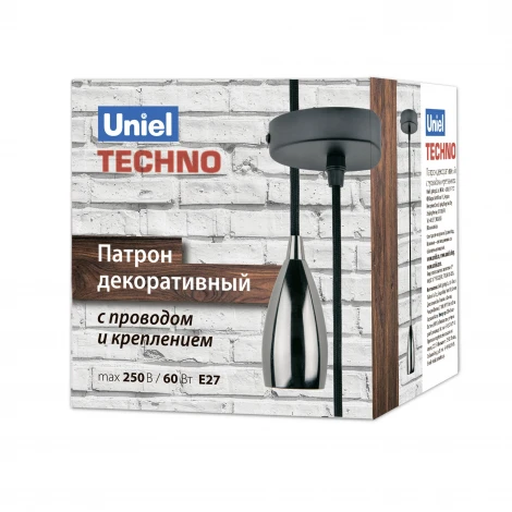 Подвесной светильник черный жемчуг. Uniel Techno DLC-T-S32/E27 TS/1M/BL PEARL BLACK