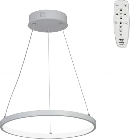 Подвесной светильник с ПДУ светодиодный LED 31Вт, 2700-6500К Vitaluce V2515DT-9/1S кольцо (220V, на тросе, кольцо)