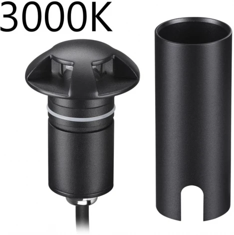 Встраиваемый грунтовый светильник Odeon Light Wald 6662/3GL3 черный/металл IP67 LED 3W 4000K 12V/24V (круглые)