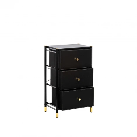 Комод Leset Нирита/Хайди, 3 ящика, Черный