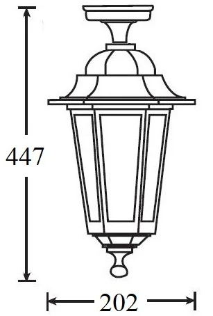 Потолочный светильник уличный Oasis Light PETERSBURG S 79805SA Bl (220V, фонарь, IP44)